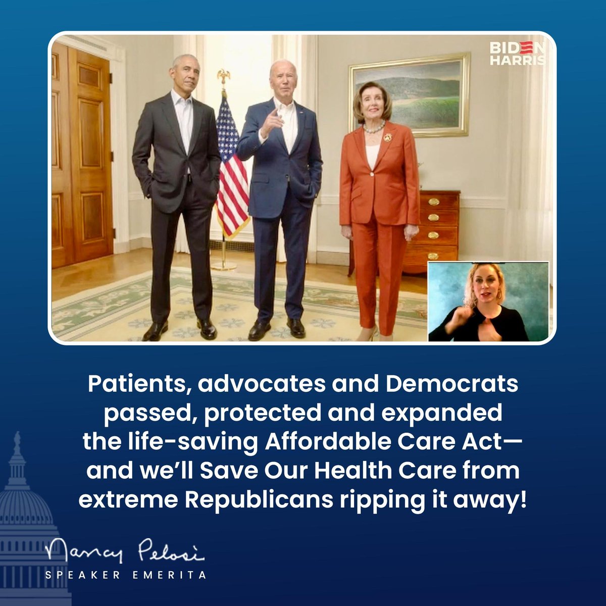 Don’t be fooled by what the former president says about his assault on health care. Patients, advocates and Democrats passed, protected and expanded the life-saving Affordable Care Act — and we’ll Save Our Health Care from extreme Republicans ripping it away! #MondayMotivation