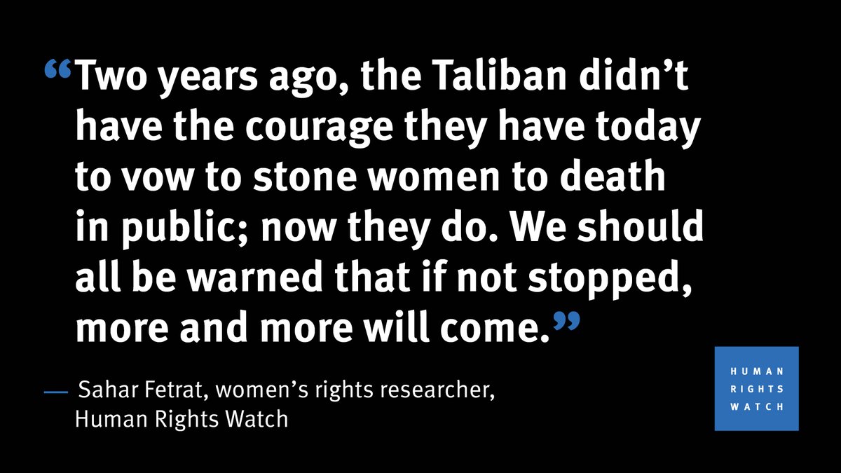 Last week, the Taliban announced it is resuming publicly stoning women to death: bit.ly/3VNsqRc 'Through the bodies of Afghan women, the Taliban demand and command moral and societal orders,' says @Sahar_fetrat.