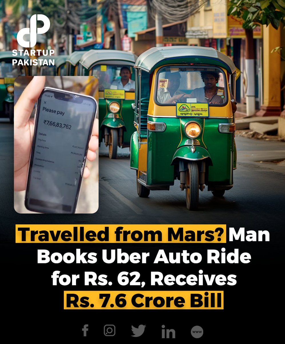 An Uber customer in Noida was shocked to find bill worth crores after what seemed like a routine auto ride. Deepak Tenguriya booked an auto ride through Uber India, expecting a fare of just ₹62.

#Uber #Ride #Mars #India #Uberindia
