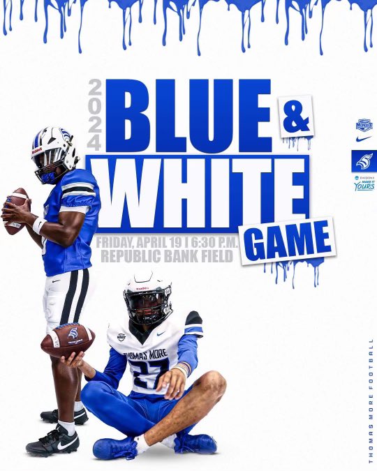 🚨Spring Friday Night Lights🚨 Blue and White Spring Game 🏈 🗓️ Friday April 19th ⏰Teams take the field @ 6:30 🏟️ Republic Bank Field Free Admission for EVERYONE⚪️🔵™️ Come out to support your 2024 Football Saints‼️ #EarnIt #WeWantMore