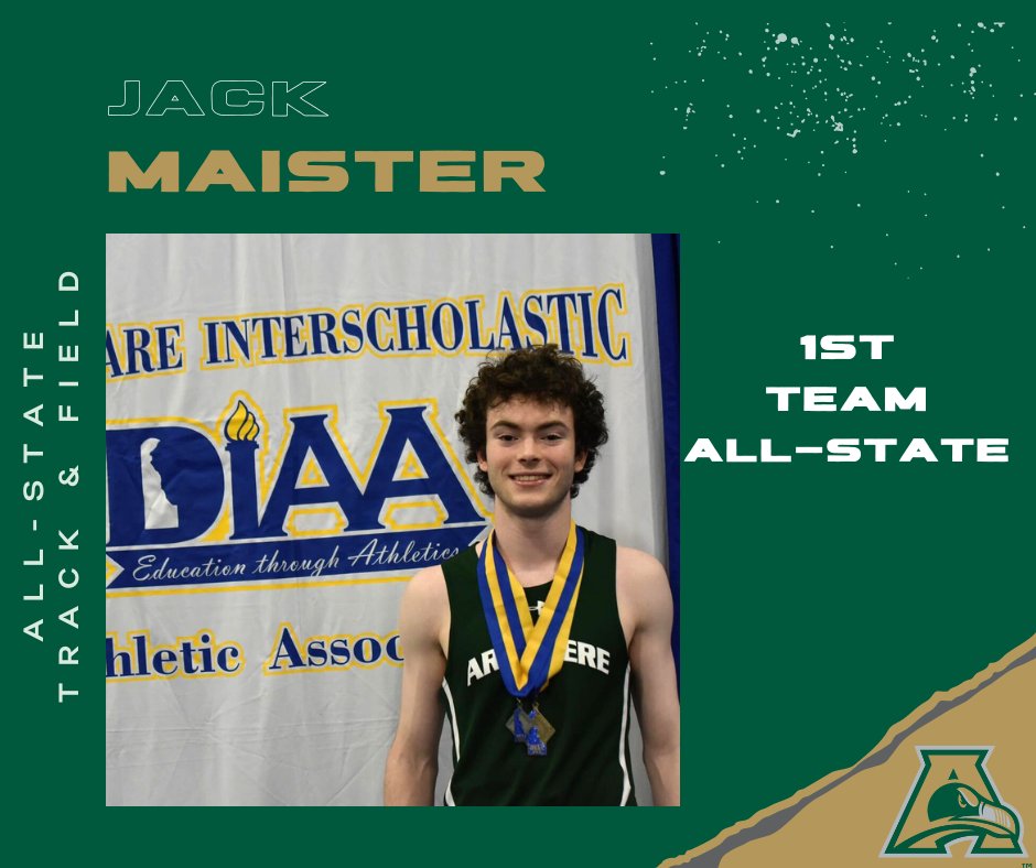 What a winter season for Jack Maister '24! He took 1st overall in the state long jump with a leap of 22-8.5. We can't wait to see what he does at Archmere this spring before heading off to run for Lehigh this fall. 👟 🙌 💚 Congratulations and best of luck this spring, Jack!