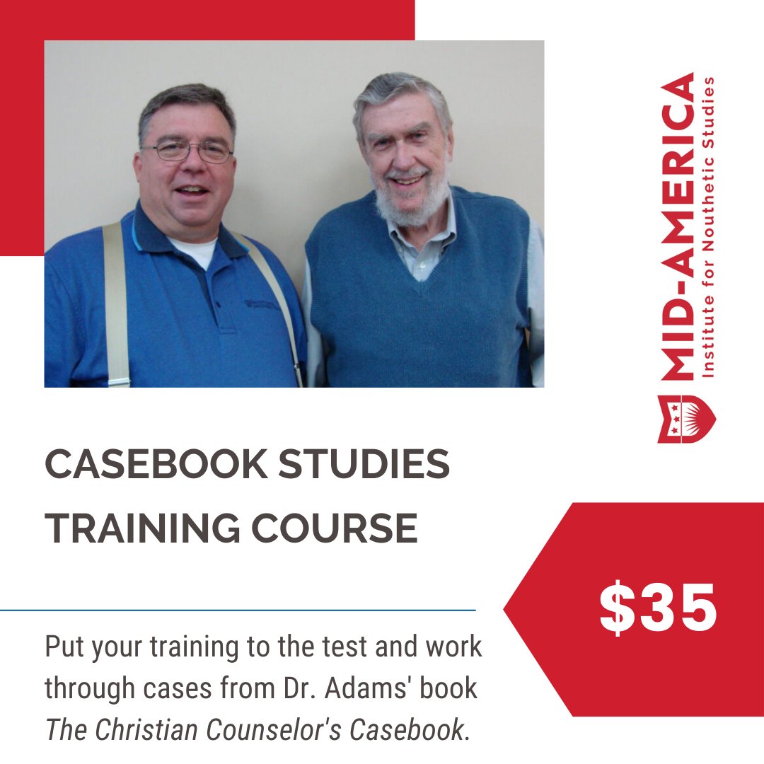 noutheticstud's tweet photo. Click this link to find out more-> https://t.co/FUhCce2okg <-
A detailed analysis and discussion of each case presented in Dr. Adams' book The Christian Counselor's Casebook.
.
.
.
#casestudies #biblicalcounseling #biblecn #acbctraining #nouthetic https://t.co/qcRMVpqu2q