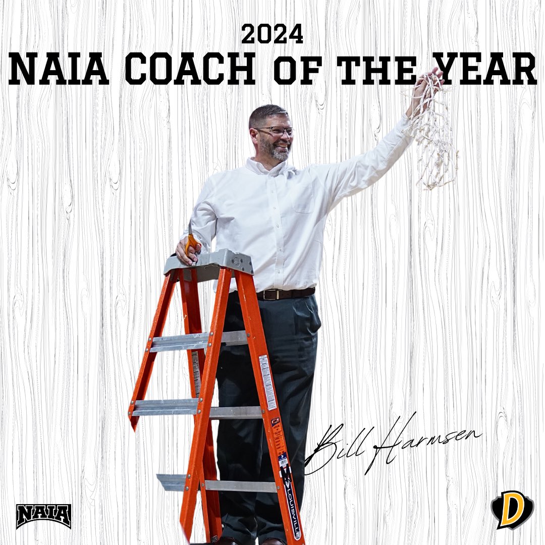 NAIA Coach of the Year: Bill Harmsen 🏀⚔️ . Congrats, Bill on an amazing season, and being selected as the 2024 NAIA Women’s Basketball Coach of the Year. . Bill has a 153-46 (76.9%) career record in only 6 seasons of leading the Defender women.