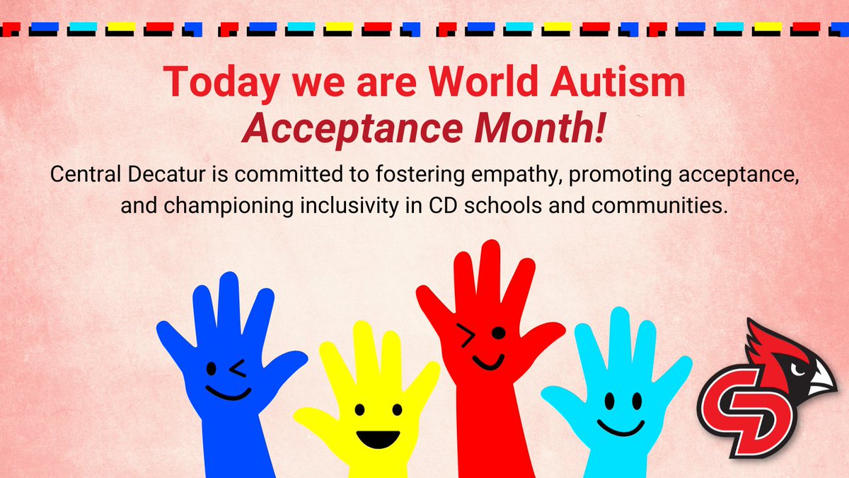 As we recognize World Autism Acceptance Month, we commit to fostering empathy, promoting acceptance, and championing inclusivity in CD schools and our communities. Let’s continue to create an environment where everyone feels understood, accepted & valued. 🌍 #TheRedWay