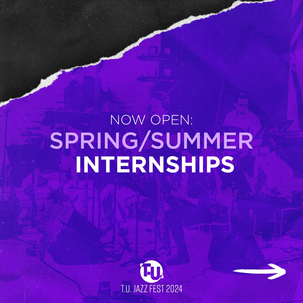 TUJazzFest's tweet photo. Join the T.U. Jazz Fest Team this summer as we celebrate 10 years of performances &amp; live events! 🎵 We're currently seeking the following roles:

Live Events Intern
Social Media Marketing Intern

If you're interested, please send your resume to info@tujazz.com https://t.co/qKr5jtM2Yw