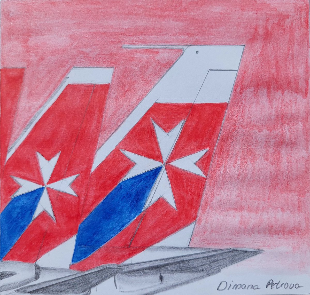 AircraftBy's tweet photo. My drawing of Air Malta vintage and a small portrait have a new owner, who is a big fan of my airplane artworks.
Enjoy, Robin Zammit π
#airmalta #airmaltavintage #portrait #art #colourpens #blackpens #artist #aviationartwork https://t.co/Ztw081gI0k