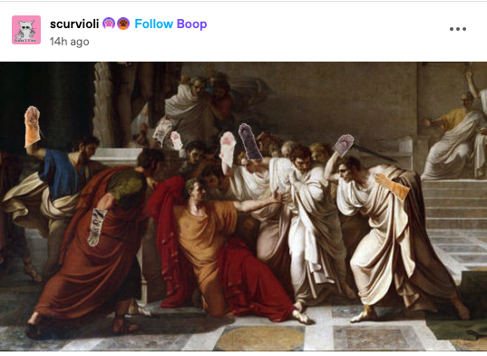 memilies's tweet photo. you need to know that for  the cursed april holiday, tumblr is letting us all hit one another like angry cats https://t.co/sPLtVOc19C