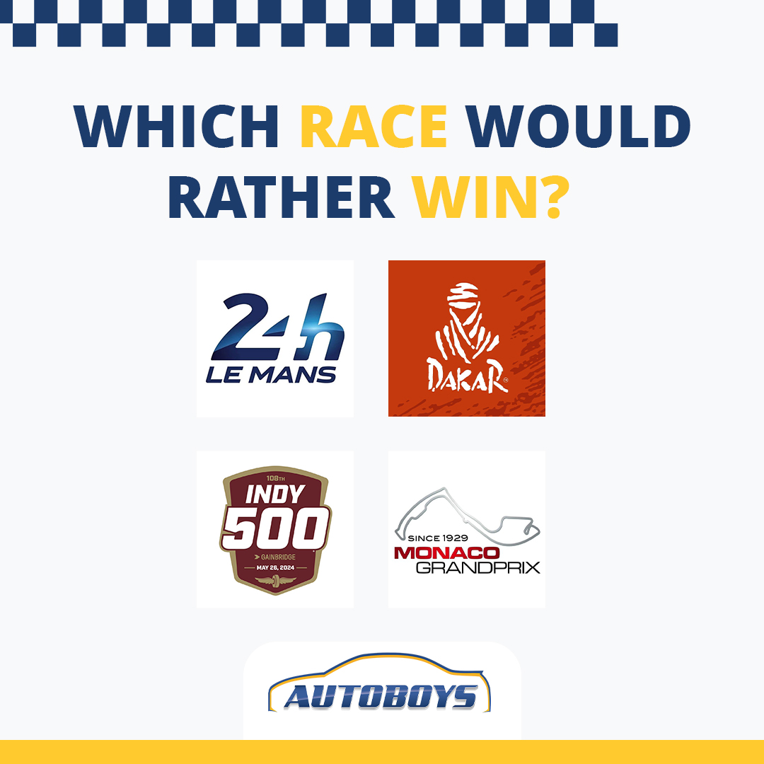 The sound of engines revving, cars racing at top speeds, the roaring of the crowd and watching your favourite racer take the stand. If you could get behind the driver’s seat and conquer your first race, which of the below races would it be? #autoboys #auto #automotive #RacingLife