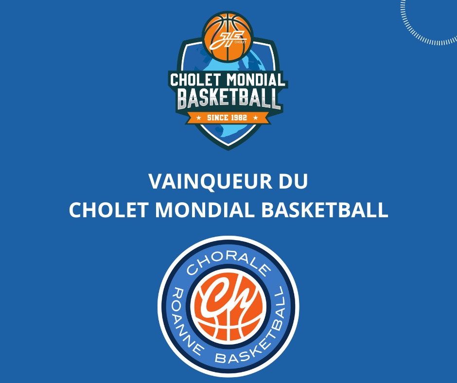 La Chorale de Roanne remporte la 40eme édition du Cholet Mondial Basketball après prolongation! Vous avez été plus de 10 000 spectateurs à venir à la Meilleraie et des dizaines de milliers en ligne pour suivre les matchs en live sur Youtube! Merci à tous! #CholetMondialBasketball