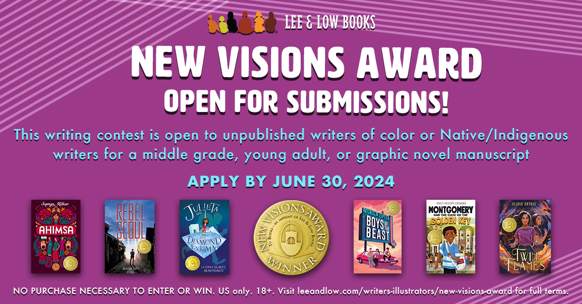 📚Are you a middle grade or young adult writer? Are you an unpublished writer of color or Indigenous/Native writer hoping to break into publishing? 🎉Submissions for our New Visions Award are open from now through 6/30/24! Visit bit.ly/newvisionsaward to learn more & enter.