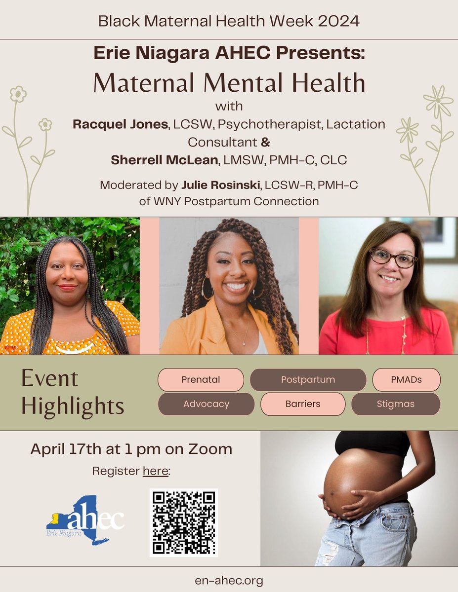 #MaternalHealthMonday! Join us for our celebration of Black Maternal Health Week. Register here: us06web.zoom.us/meeting/regist… 
#BirthEquityProject #enahec #BMHW24