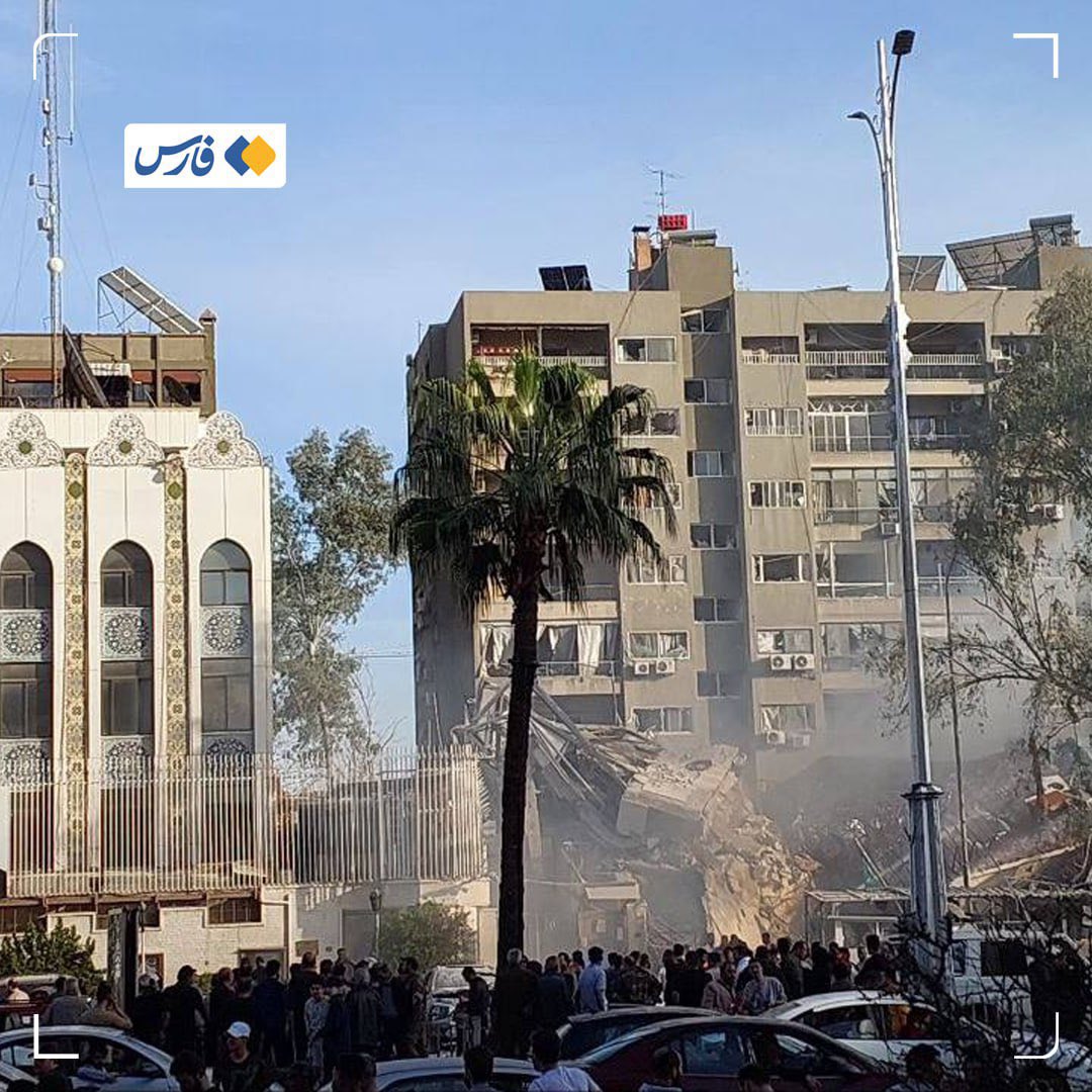 jacksonhinkle's tweet photo. 🚨🇮🇷🇮🇱 The IRANIAN consulate in Damascus, Syria has been COMPLETELY DESTROYED by an ISRAELI airstrike. https://t.co/2pUN01j9wa