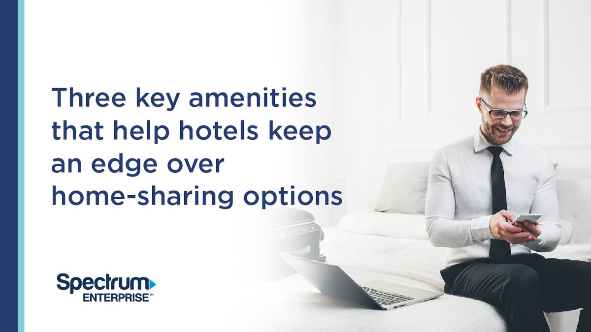 In the ongoing competition for market share within the hospitality space, hotels should prioritize and promote these top three technology amenities to keep an edge over home-sharing platforms. enterprise.spectrum.com/insights/blog/…