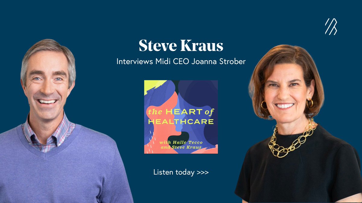 ICYMI — New Heart of Healthcare @hoh_pod! This week, @stephenkraus talks women’s health with Midi CEO @joannastrober. They cover: • The care gap after child-bearing years • Investor-founder relationships • Work-life balance • And more Listen: bessemervp.team/3IG1MCe