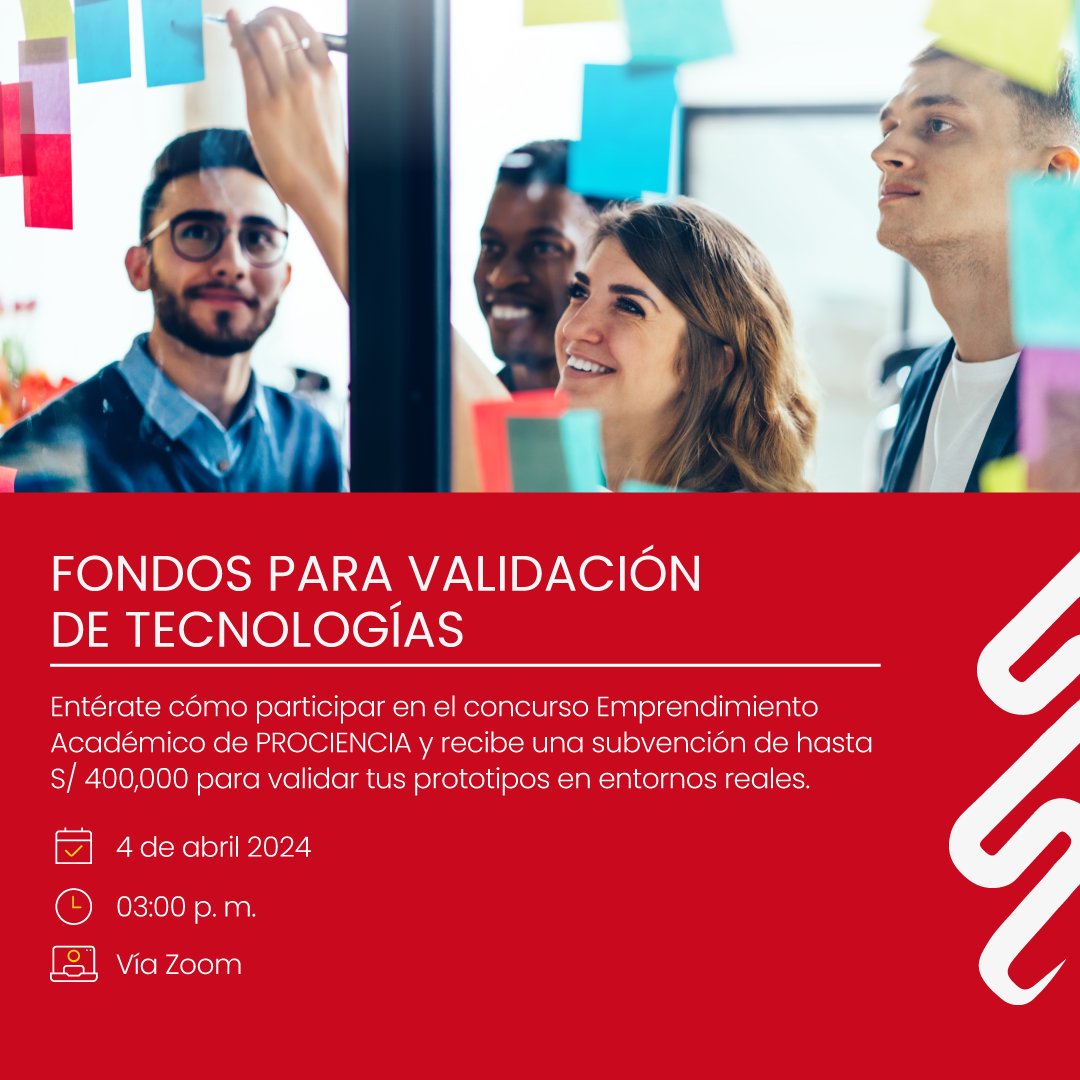 #InnovaciónCayetano | Participa de la charla virtual 'Fondos para Validación de Tecnologías' 🌟 💻 Inscríbete gratis aquí: tinyurl.com/32tnx2xw