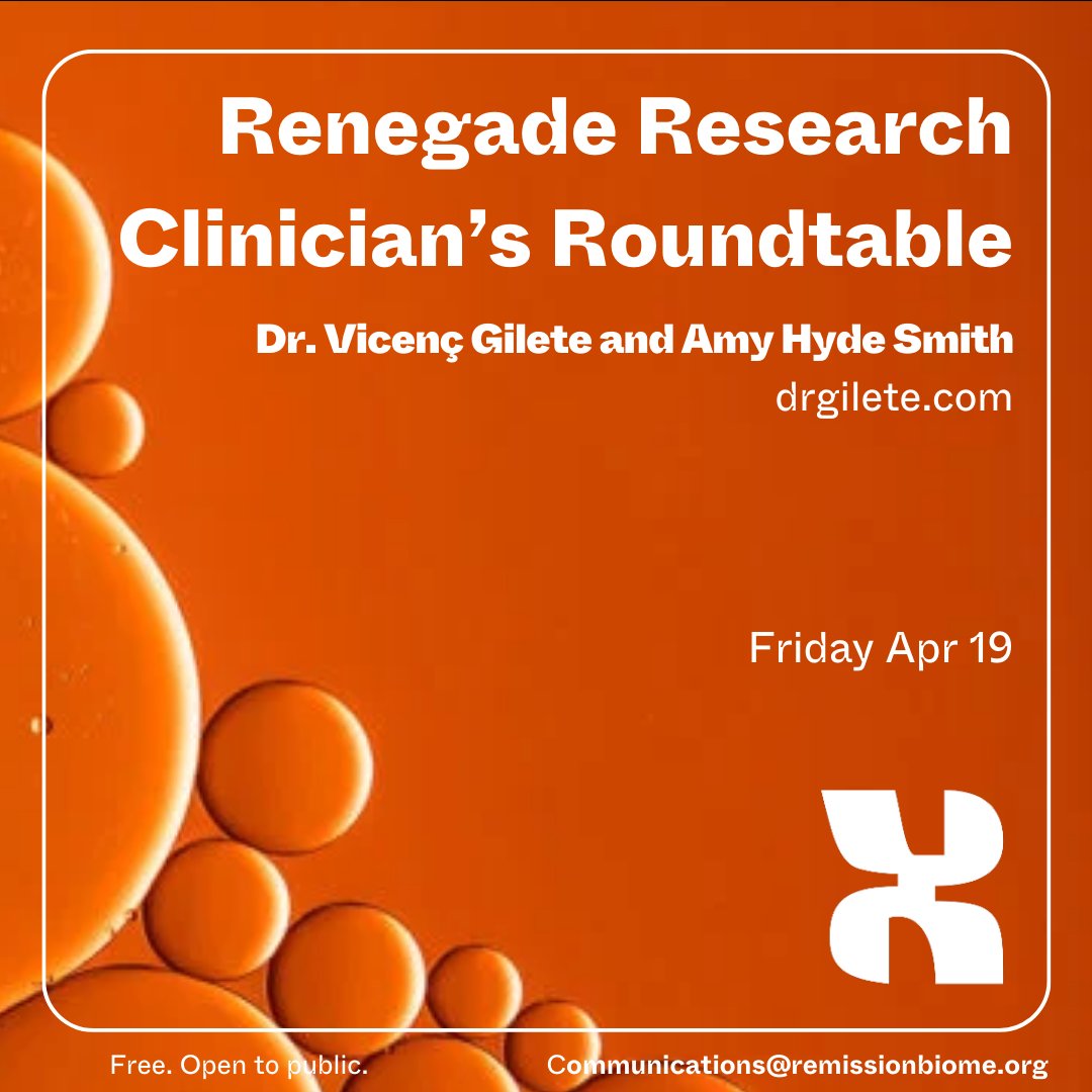 Renegade Research #Clinician's #Roundtable with Dr. V. Gilete and Amy Hyde Smith - Friday, April 19, 2024 us06web.zoom.us/webinar/regist… #cranial #cervical #thoracic #lumbar #spine #infection #chronic #ME #LC #IACI #craniocervical #chiari #eaglesyndrome #thoracic #tetheredcord