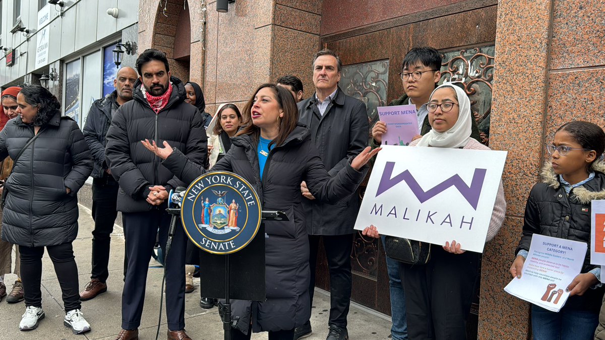 NOW: On the 1st day of Arab American Heritage Month, I’m joining @wearemalikah with @SenGianaris to call for passage of our bill to require state agencies, boards, departments & commissions to disaggregate demographic data of NYers with Middle Eastern or North African origin.