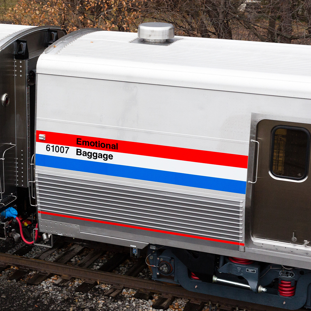 Introducing the Amtrak Emotional Baggage car. Tag a friend who needs a lift—we can handle it.