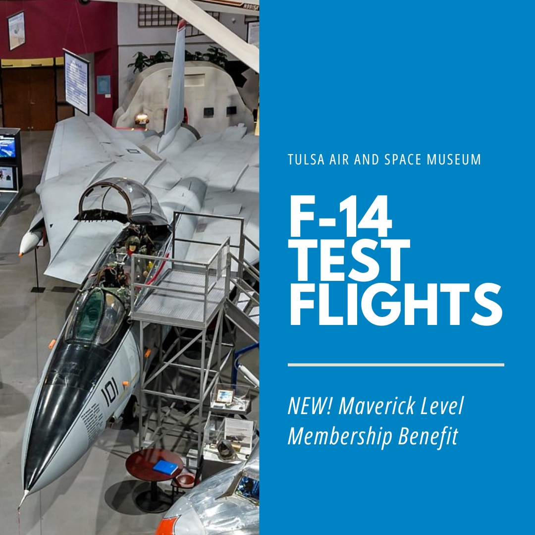 TulsaAirSpace's tweet photo. We're thrilled to expand our membership benefits! 📷 For those who feel the need for a bit of speed, you can now take advantage of our Maverick Membership and book a flight on our F-14A Tomcat. Hourly rental also available to licensed pilots, bring your own RIO. Join today! https://t.co/G4qZ4zK26B