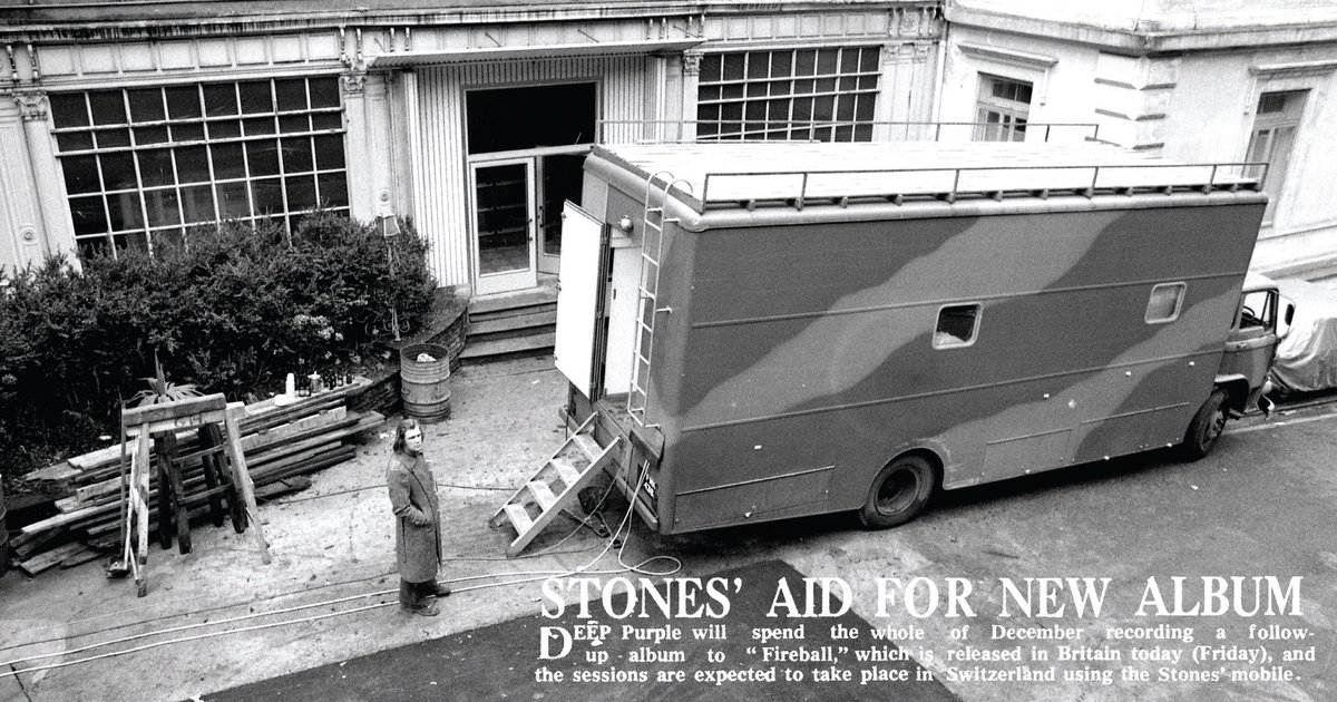 In 1971 Deep Purple booked The Rolling Stones Mobile Studio for three weeks, a mobile recording studio inside a DAF F1600 Turbo truck, once owned by The Rolling Stones.