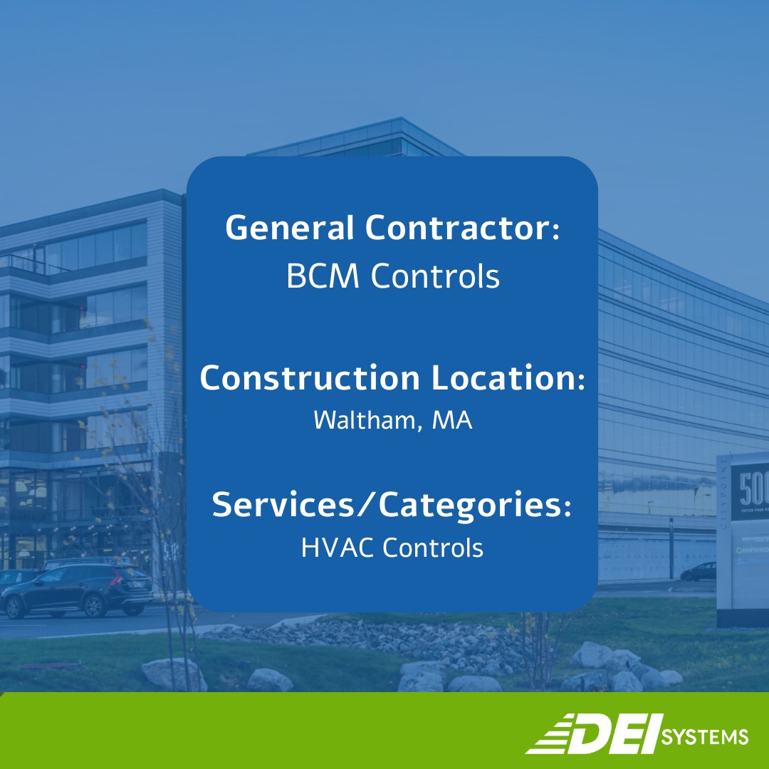 DEI_SYSTEMS_GO's tweet photo. Check out this project we did with 20 City Point in Waltham! We had the honor of installing HVAC controls in the building. Thank you BCM Controls for your continued support! #deisystems #portfolio #20citypoint https://t.co/wDub5czSIc