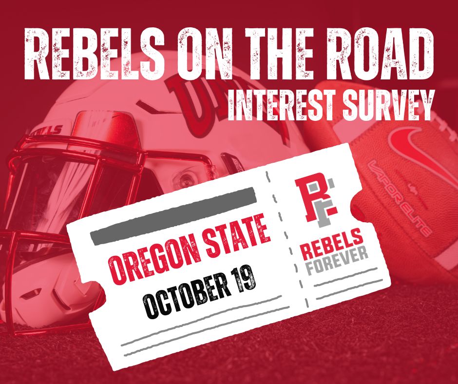 Rebels, we want your opinion! 📣 Let us know what you think about a UNLV Alumni Association Rebels on the Road trip to the UNLV @ Oregon State game this upcoming football season! Fill out the survey here: bit.ly/4ar7GTO