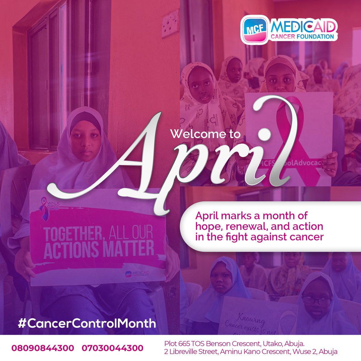 April marks a month of hope, renewal, and action in the fight against cancer. 🌸 

Join us as we shine a light on awareness, support, and progress this #CancerControlMonth. 

Together, we're stronger than cancer. Let's make every day count towards a brighter, healthier future. 💛…