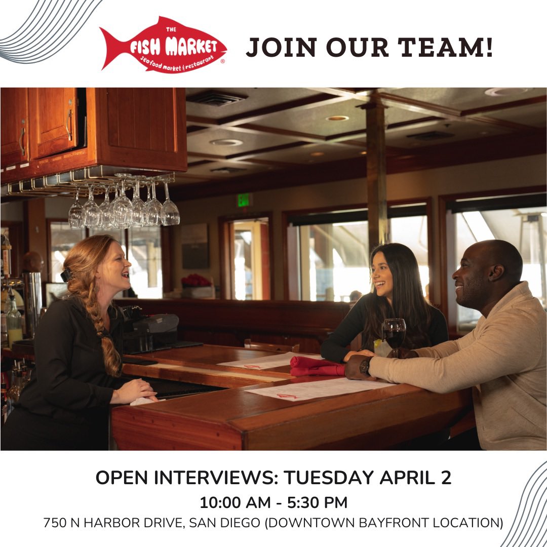 Get all the details on Tues 4/2 open interviews here: thefishmarket.com/event/open-int…
