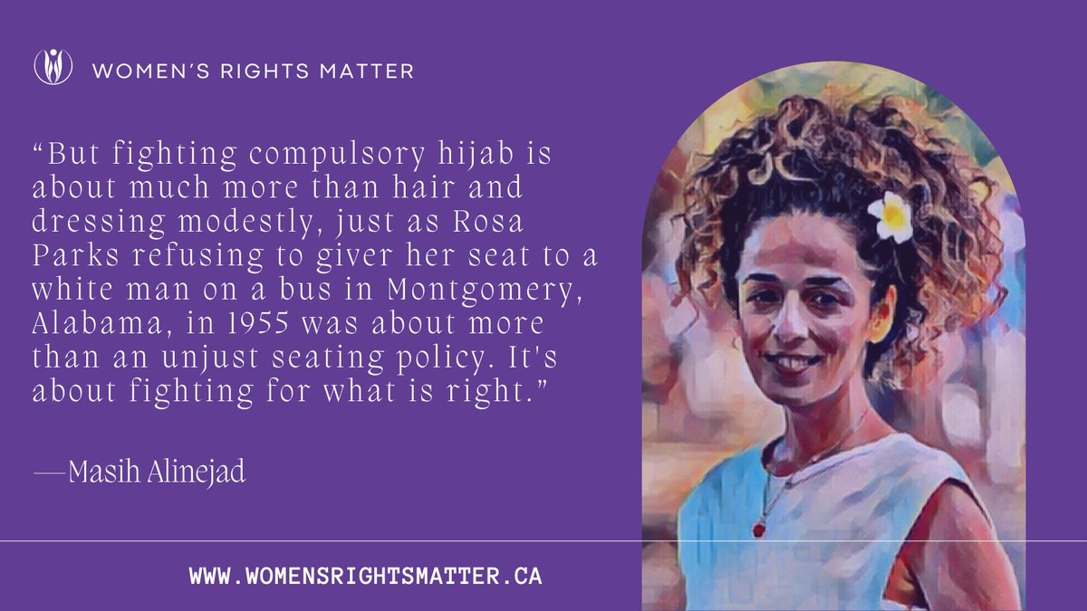 Masih Alinejad: multi-award-winning journalist, author, feminist, & outspoken critic of the Iranian government. She has & continues to bring attention to mandatory hijab policies & Iranian oppression by their government. Despite threats & dangers, she faces #WomensHistoryMonth