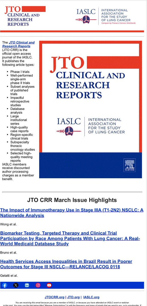 Thank you @JTOonline @IASLC for featuring our paper in the March issue highlights! @StanfordCTSurg