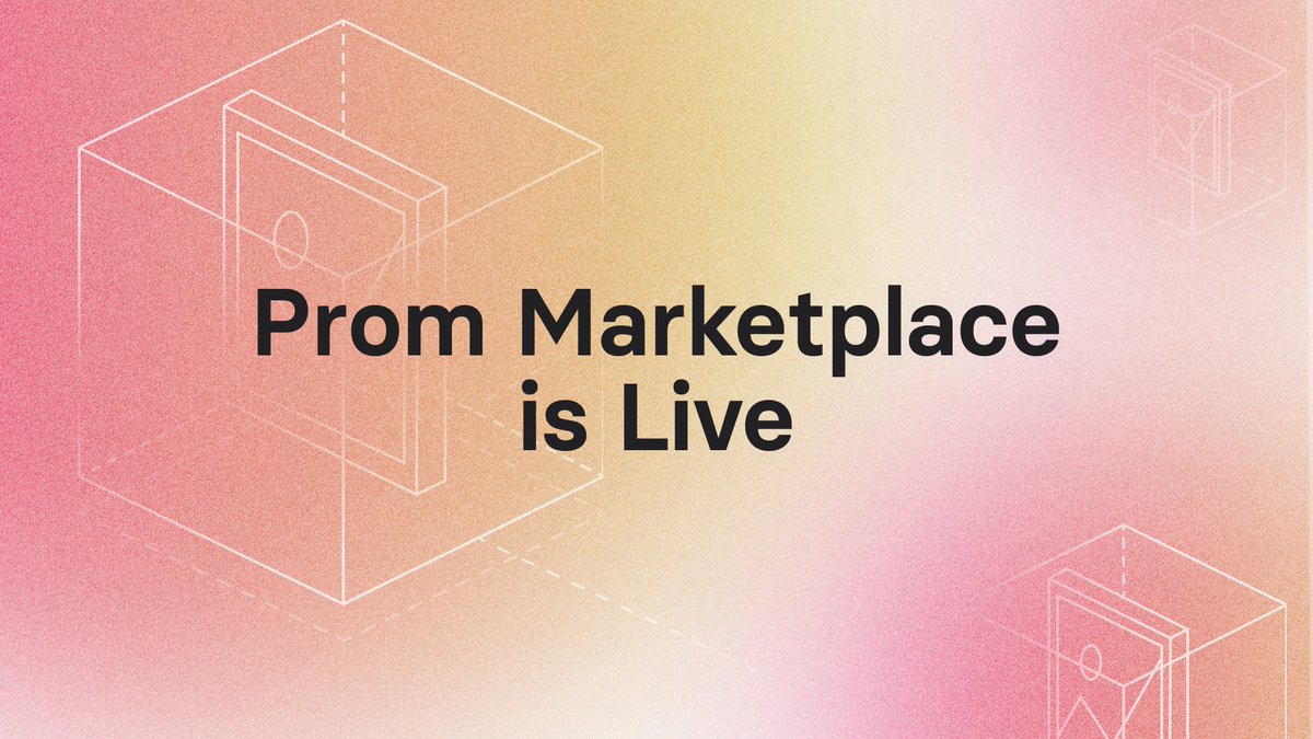 prom_io's tweet photo. Prom Marketplace is Live!

Welcome the first NFT Marketplace on Prom. Our user-friendly platform is now open for all your NFT trading needs.

Ready to trade? Click here: https://t.co/gbNYvuRWP3

Want to list your own collection? Fill out this form: https://t.co/xhCiO6Sjpv https://t.co/zrhLXiVYLF