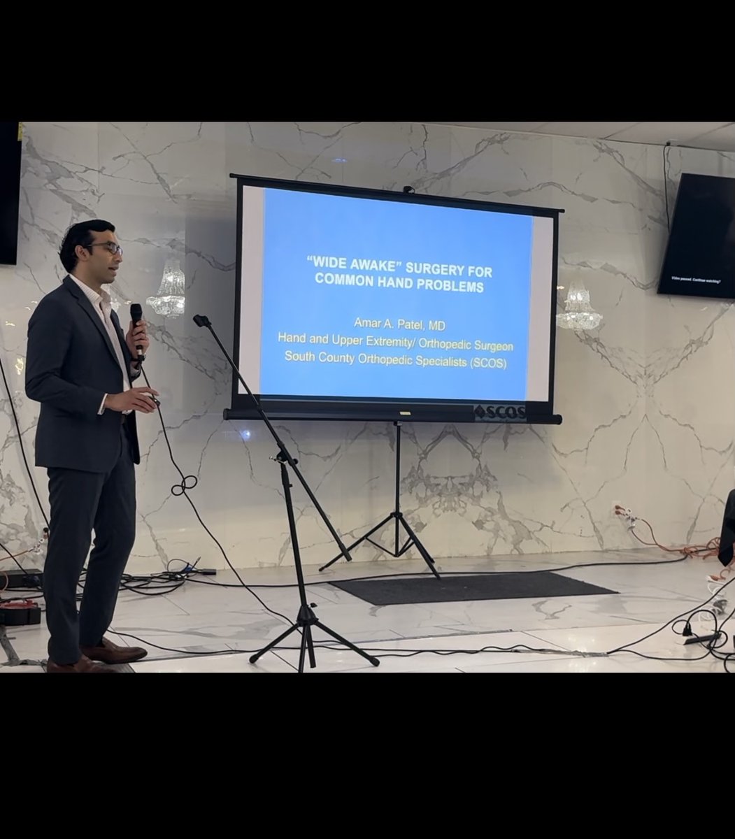 Dr. Amar Patel was recently the guest speaker for the Indian Medical Association of Southern California (IMASC) at their monthly meeting of over 100 people in Orange County. Learn more about Dr. Patel at scosortho.com!
#walant #handsurgery #orangecounty #IMASC #SCOS