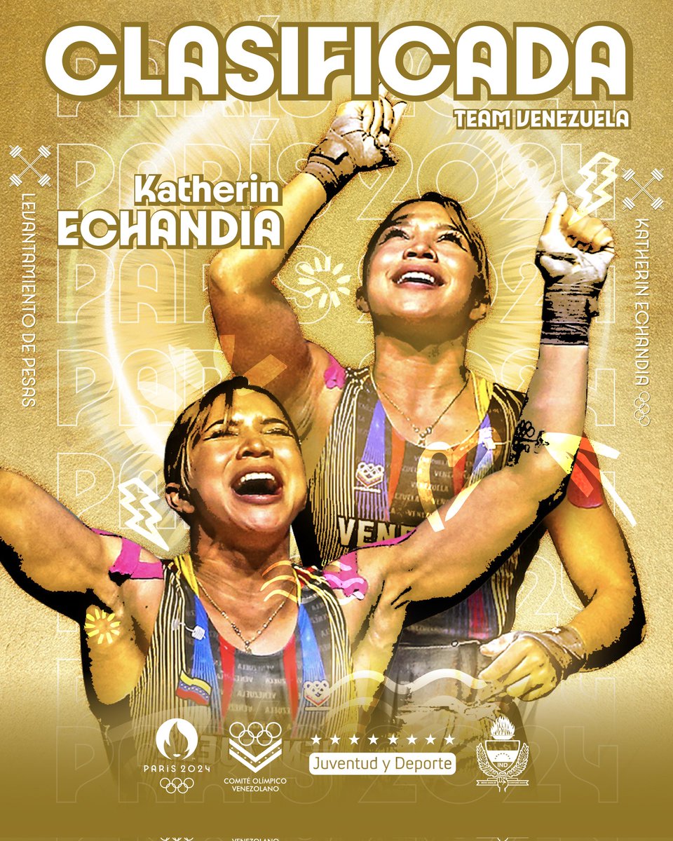 Katherin Echandia se convierte en la décima pesista por Venezuela en Juegos Olímpicos! La primera en su categoría desde Betsi Rivas en #Londres2012 #weightlifting #Paris2024 #olympics @Paris2024