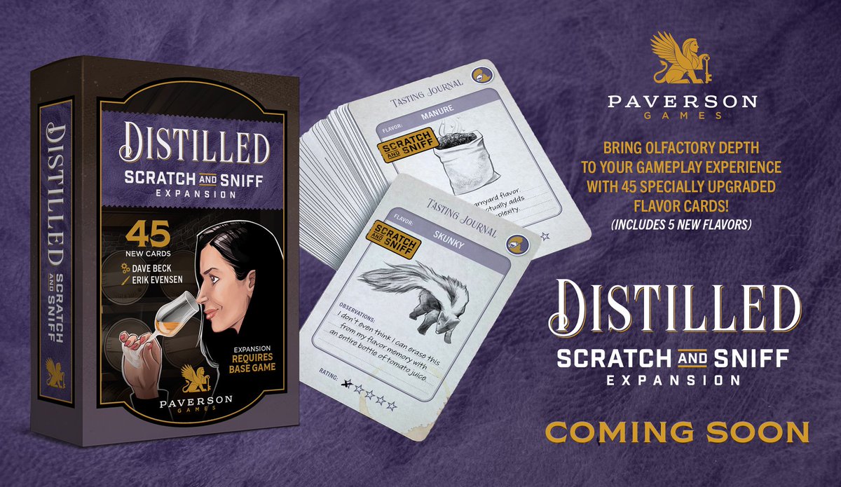Announcing @distilled_game's newest & most aromatic expansion yet - the SCRATCH 'N' SNIFF Expansion! 👃 #scratchnsniff #scratchandsniff #distilled #distilledgame #paversongames #scotch #whiskey #whisky #boardgaming #boardgames #bgg #boardgamegeek #boardgame #tabletop #aprilfools