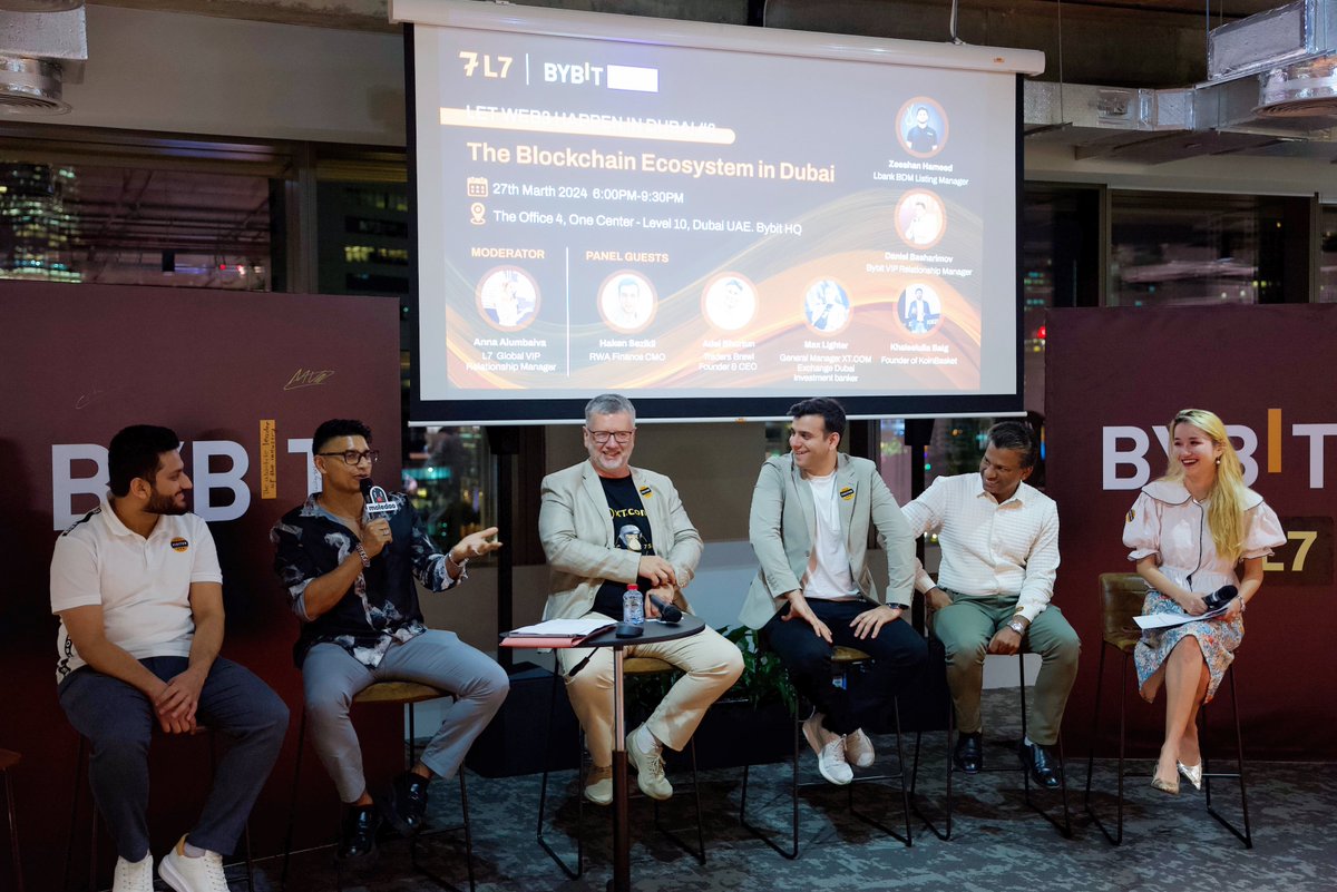 Let Web3 Happen in Dubai #6 concluded on March 27th!  

Explored the dynamic challenges and opportunities within Dubai's Web3 ecosystem. 🌟  

🔍  Get the event's key takeaways: i.bybit.com/10ywabGL

#TheCryptoArk #BybitWeb3
