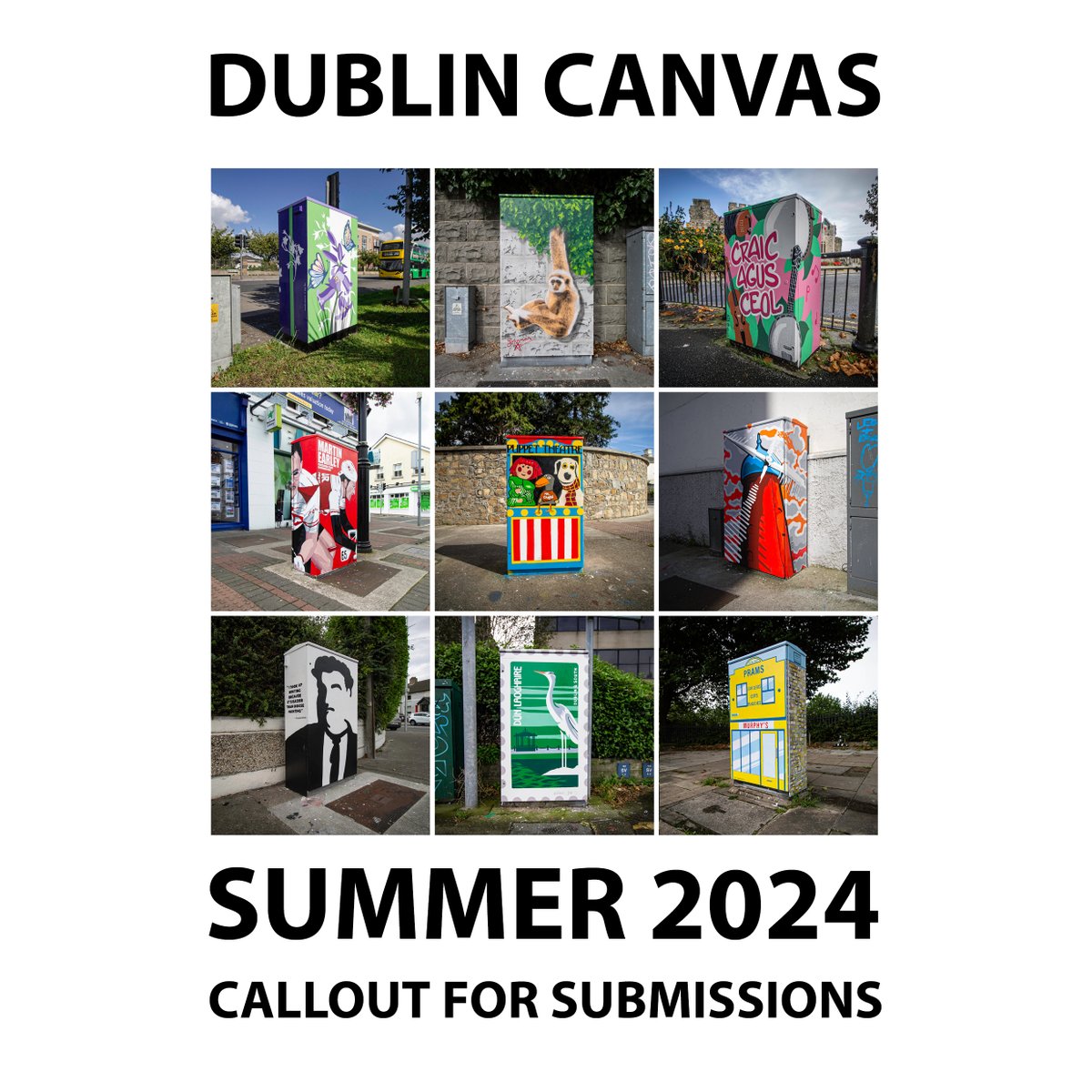 Dublin Canvas - Summer 2024 - New Callout is now live⁠! Dublin Canvas is currently seeking artists to participate in this Summer's project. Visit dublincanvas.com/paint for further details on how to take part @DubCityCouncil @dlrcc @Fingalcoco