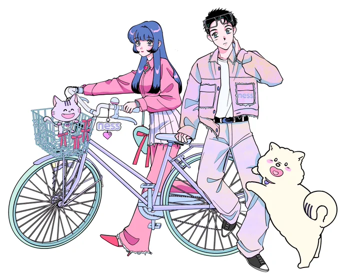 ness友達の美容室のイラスト今年も描かせていただいた^_^ 