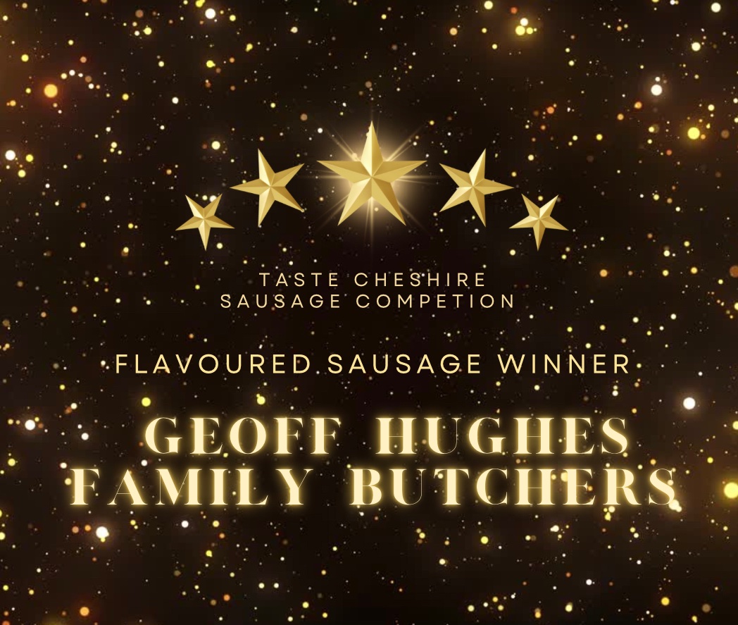 Congratulations to @GeoffHughesFamilyButcher 🏆 who has won first place with his flavoured sausages! We’d like to say a huge congratulations to all of the finalists in the competition and a big thank you to all the judges! 👏👏 #sausagecompetition  #TasteCheshire #cheshiresfinest