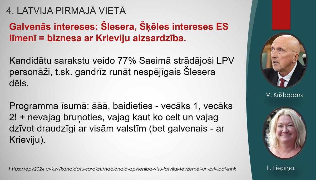 1/4 Tuvojas Eiropas Parlamenta vēlēšanas 8. jūnijā.
No Latvijas piedalās 16 partijas ar augstu ruzzkij mir partiju koncentrāciju un, protams, arī parastās latviešu korumpētās blices.
Piedāvāju apskatu - 1 attēls ar katra saraksta būtiskāko info. Dalies (ne tikai tviterī)!