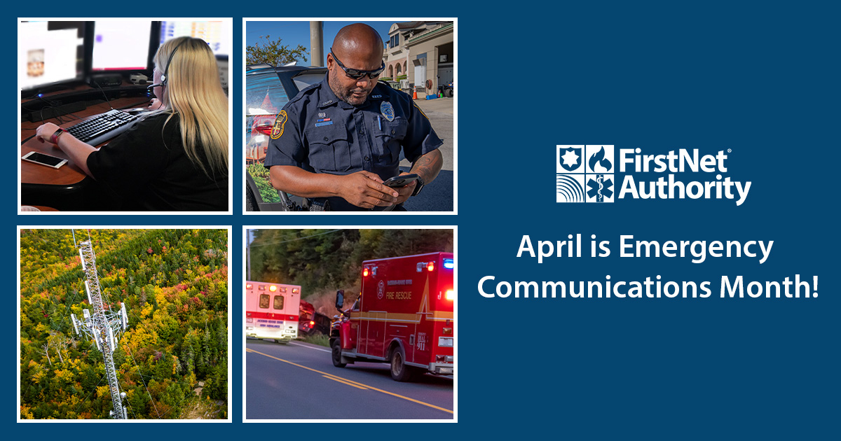 April is #EmergencyCommsMonth! Communication is critical for public safety, whether during an emergency or while securing large events. See how #FirstNet is supporting first responders across disciplines: firstnet.gov/newsroom/resou…