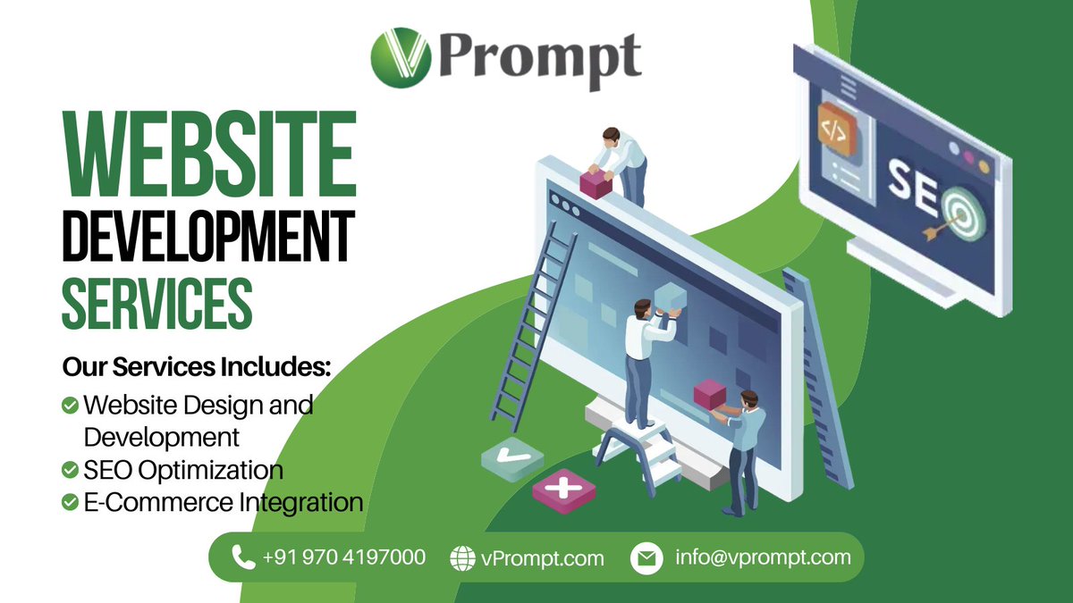 vprompt's tweet photo. Social Media Post:

🌟 Elevate your online presence with vPrompt's Website Design and Development Services! 🚀 Whether you're a startup, SME, or enterprise, our team crafts bespoke solutions tailored to your brand's needs. 💻✨ #vPrompt #WebDesign #WebDevelopment  #SEO #SMO https://t.co/xojqpK7oaQ
