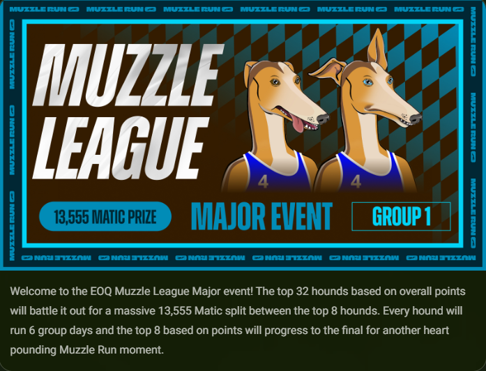 After One Quarter Of Muzzle League Racing,   We Have Your Top 32 Dogs Competing For 13,555 #MATIC!  Yes Over 13K Matic! Get Into The Muzzle League Races For Your Chance At The Next Massive Payout.       $Froth #Web3 #matic #Crypto #NFTs #Web3Gaming #Polygon #CryptoGaming
