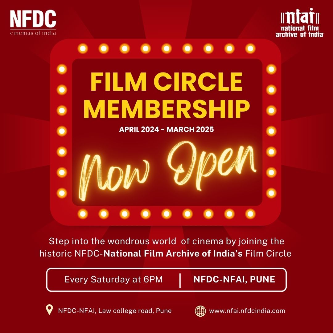 Join the Film Circle of the National Film Archive of India (Pune)! Head over to the website of NFDC-National Film Archive of India for more details: bit.ly/49kAlIU #NFAIFilmCircle