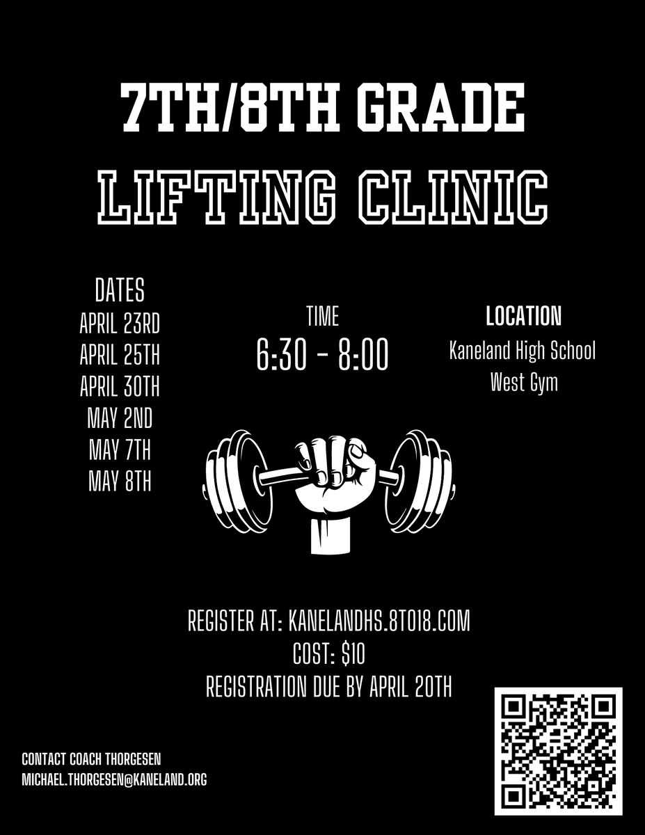 Current 7th and 8th grade athletes check out this opportunity! 👇👇