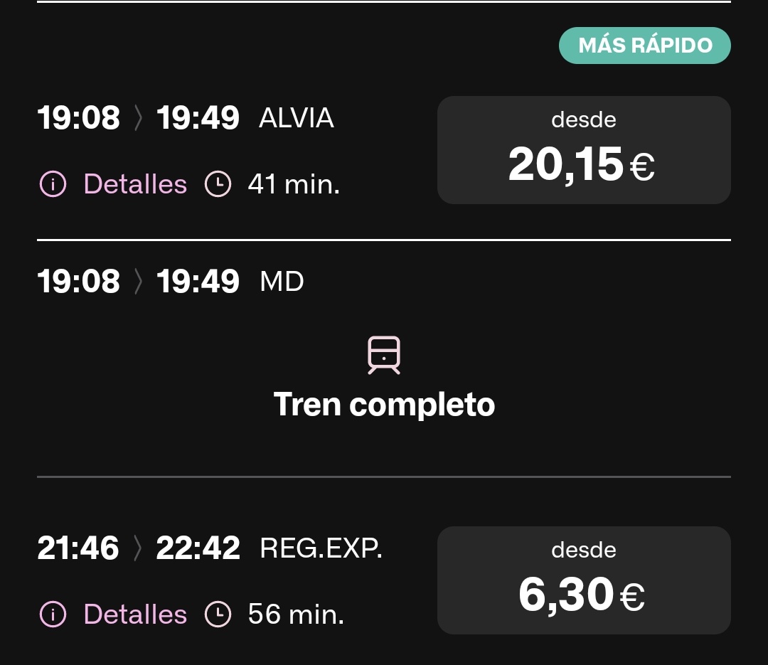 Cuando se hacía con 470, había gente de pie igual.

El problema real es que en un corredor doble (Pamplona/Logroño-ZGZ) que conecta 1,5 millones de personas y tres ciudades de referencia el servicio total diario sean 9 trenes (en su tronco común y sumando Alvia):