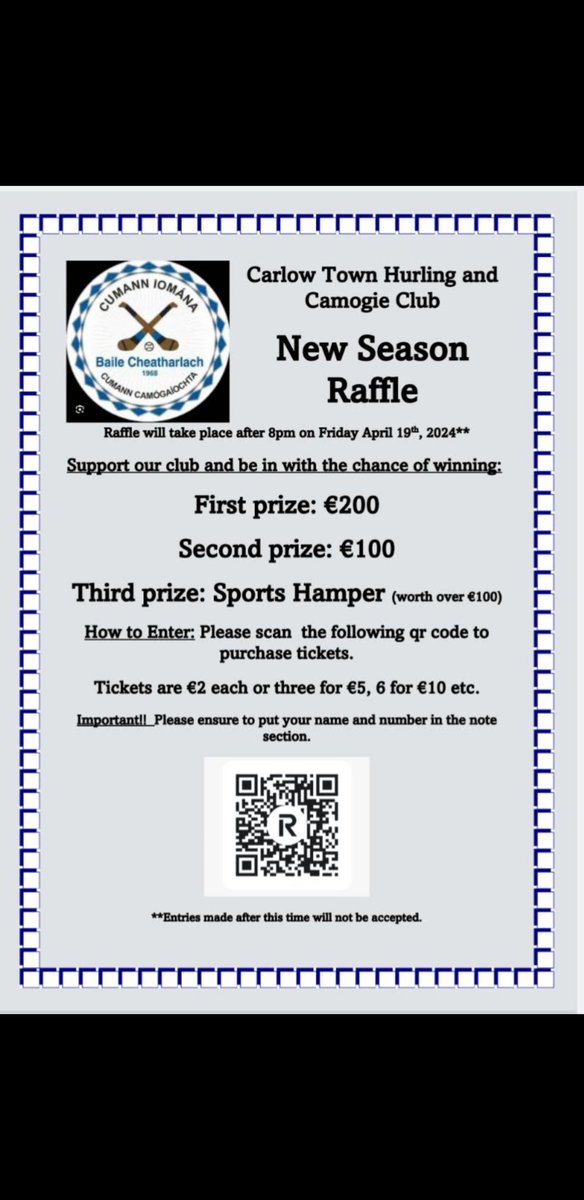 Carlow Town Hurling and Camogie Club tweet media