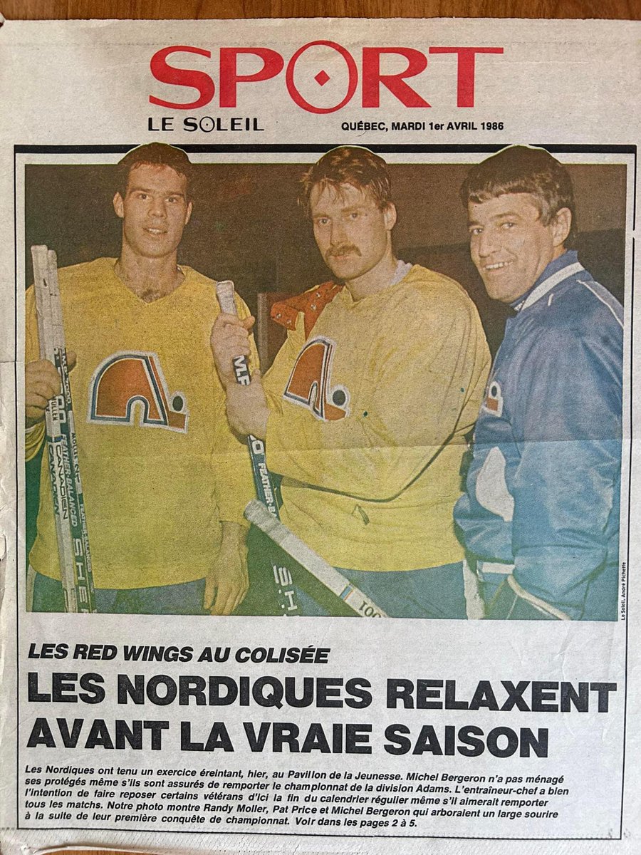 Claude6Landry's tweet photo. 1 Avril 1986 
#RandyMoller. #PatPrice 
#MichelBergeron https://t.co/lhtKCaQtAD