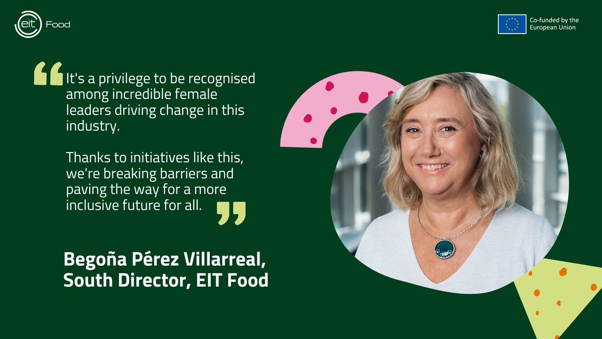 Only 5% of #agrifood leaders are #women, says @FAO. Our South Director @BegonaPrezV is one of them!: tinyurl.com/bddd68va Begoña has been selected as one of the #Top10Women2024 by @SmartAgriFoodSu for bringing great value to the sector with her commitment & hard work. 👏