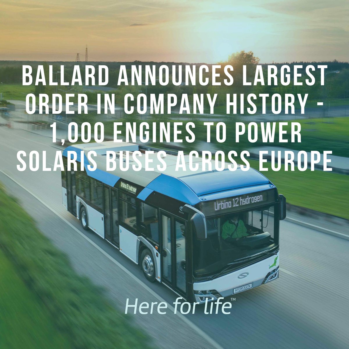 This landmark agreement embarks on the next phase of Ballard and Solaris’ partnership to accelerate fuel cell bus adoption in Europe bit.ly/3J0NWdP