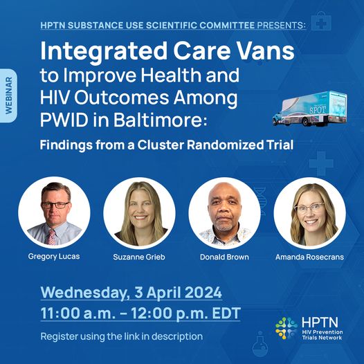 Don't miss out! Join us for a special HPTN Substance Use Scientific Committee webinar. To register, visit shorturl.at/avyz6